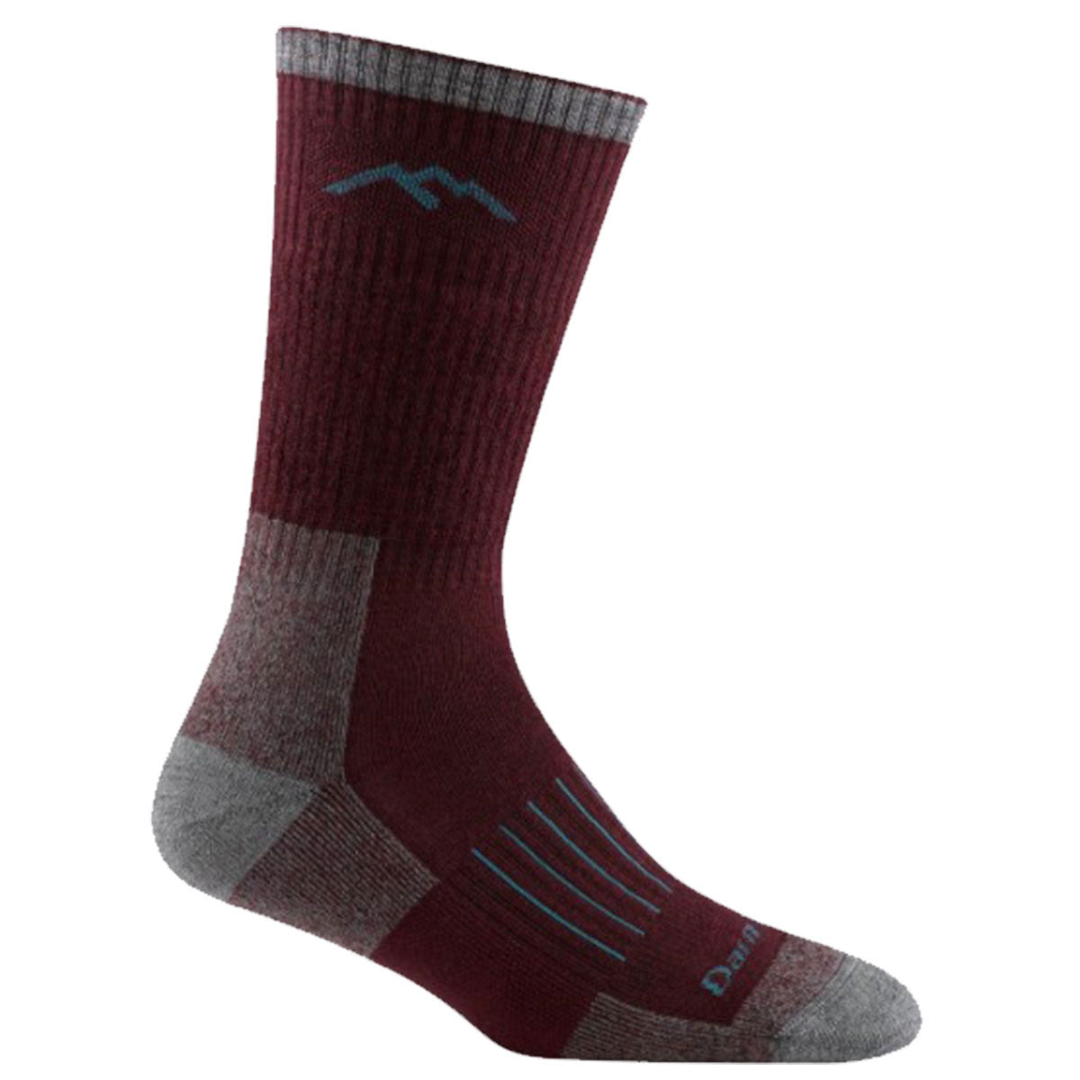 Darn Tough Women's Hunter Boot Midweight with Cushion Sock, Burgundy Variation