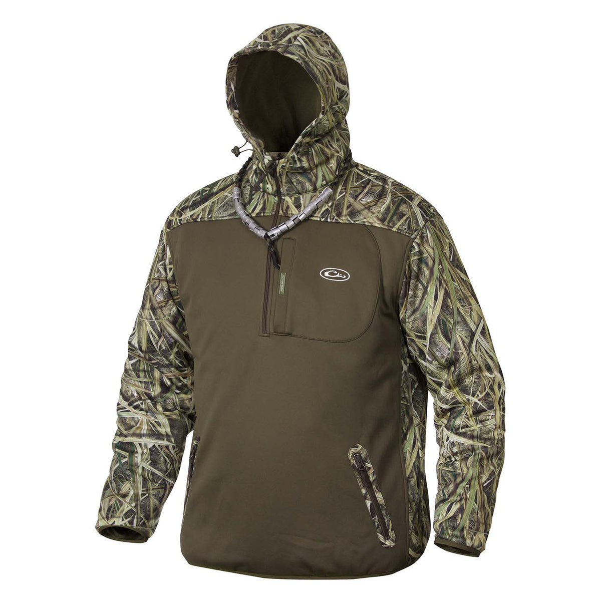 Drake Waterfowl MST Endurance Soft Shell Hoodie Image in Mossy Oak Blades