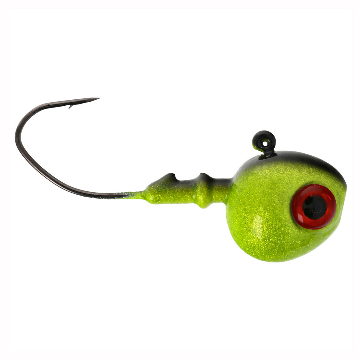 Eagle ClaW Lazer Sharp Walleye Jig Side Image in Black Antifreeze