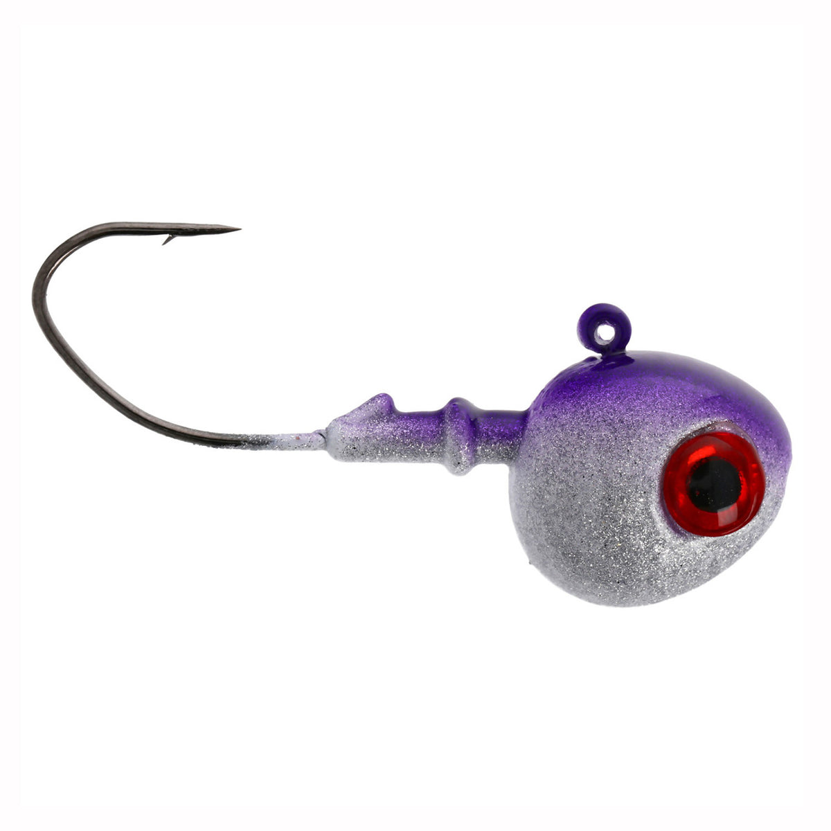 Eagle ClaW Lazer Sharp Walleye Jig Side Image in Purple Ice