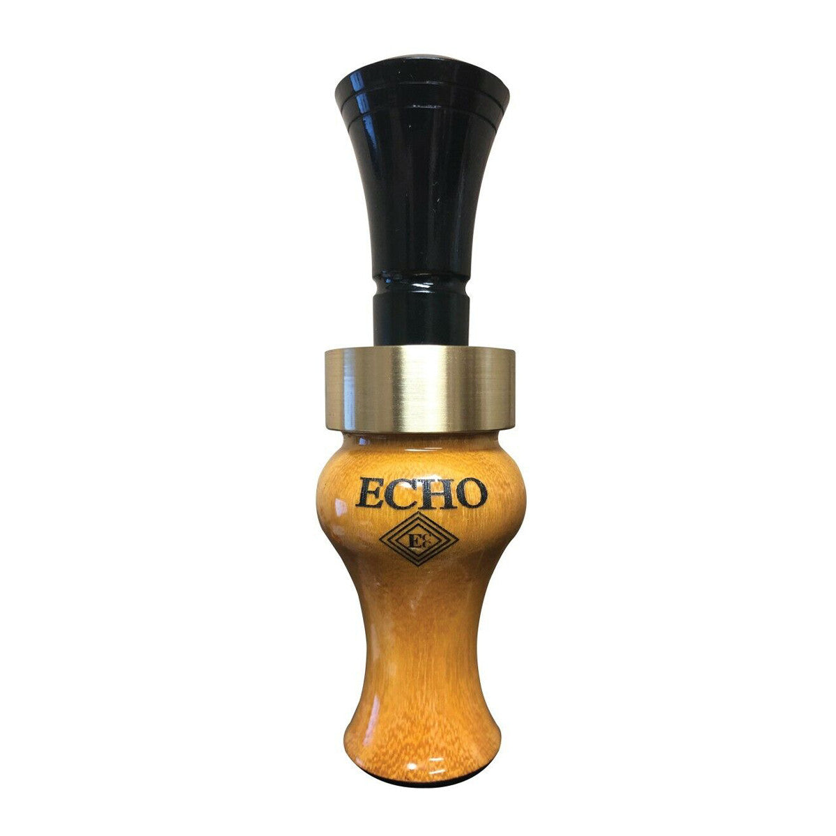 Echo Calls Wood Polycarbonat Double Reed Duck Call Image in Bois D'Arc/Black
