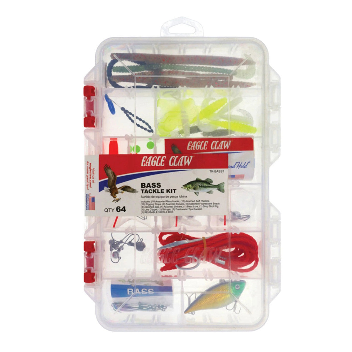 Eagle Claw 64-Piece Bass Tackle Kit Image