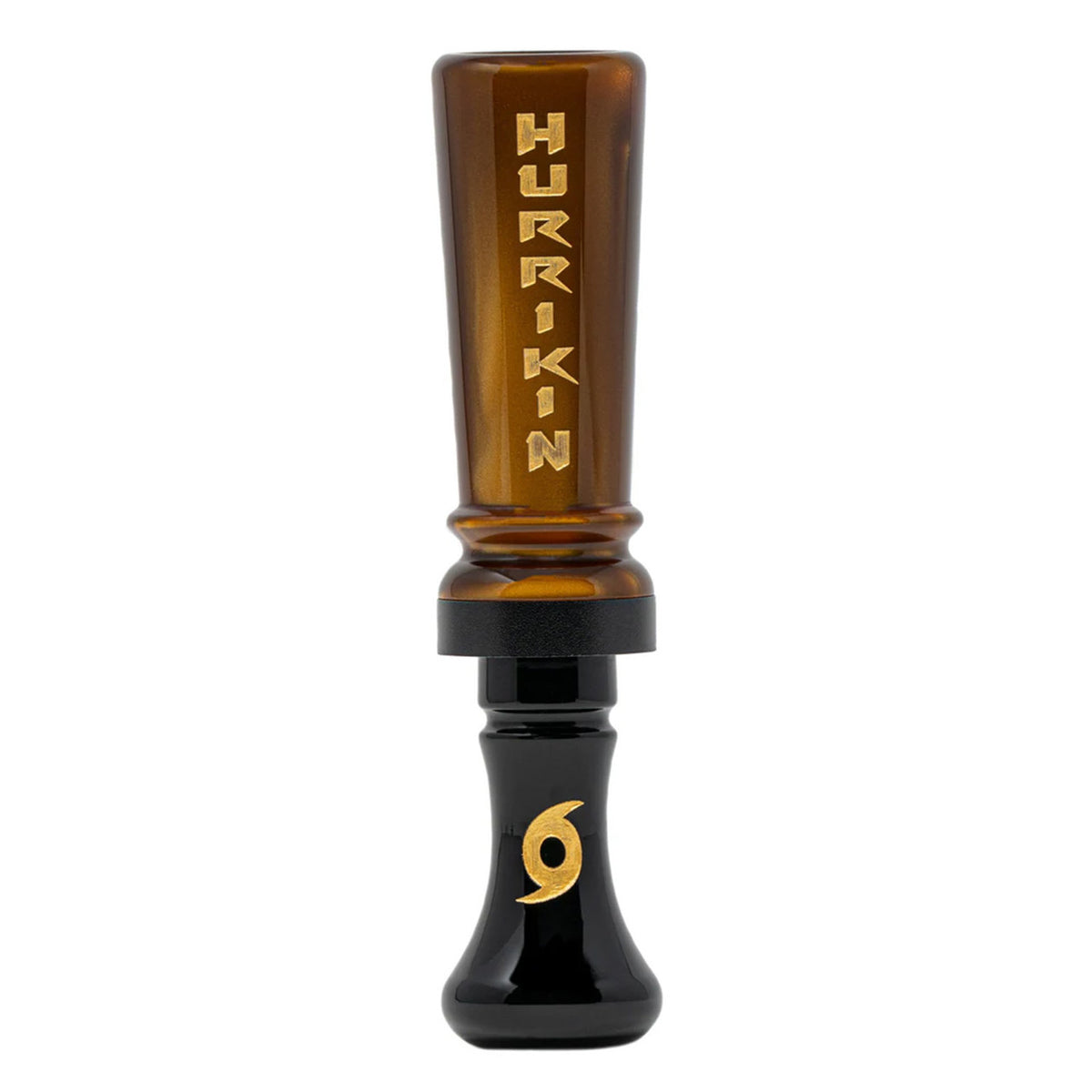 Elite Duck Calls Big Hurrikin Single Reed Duck Call Image in Brown Pearl Black