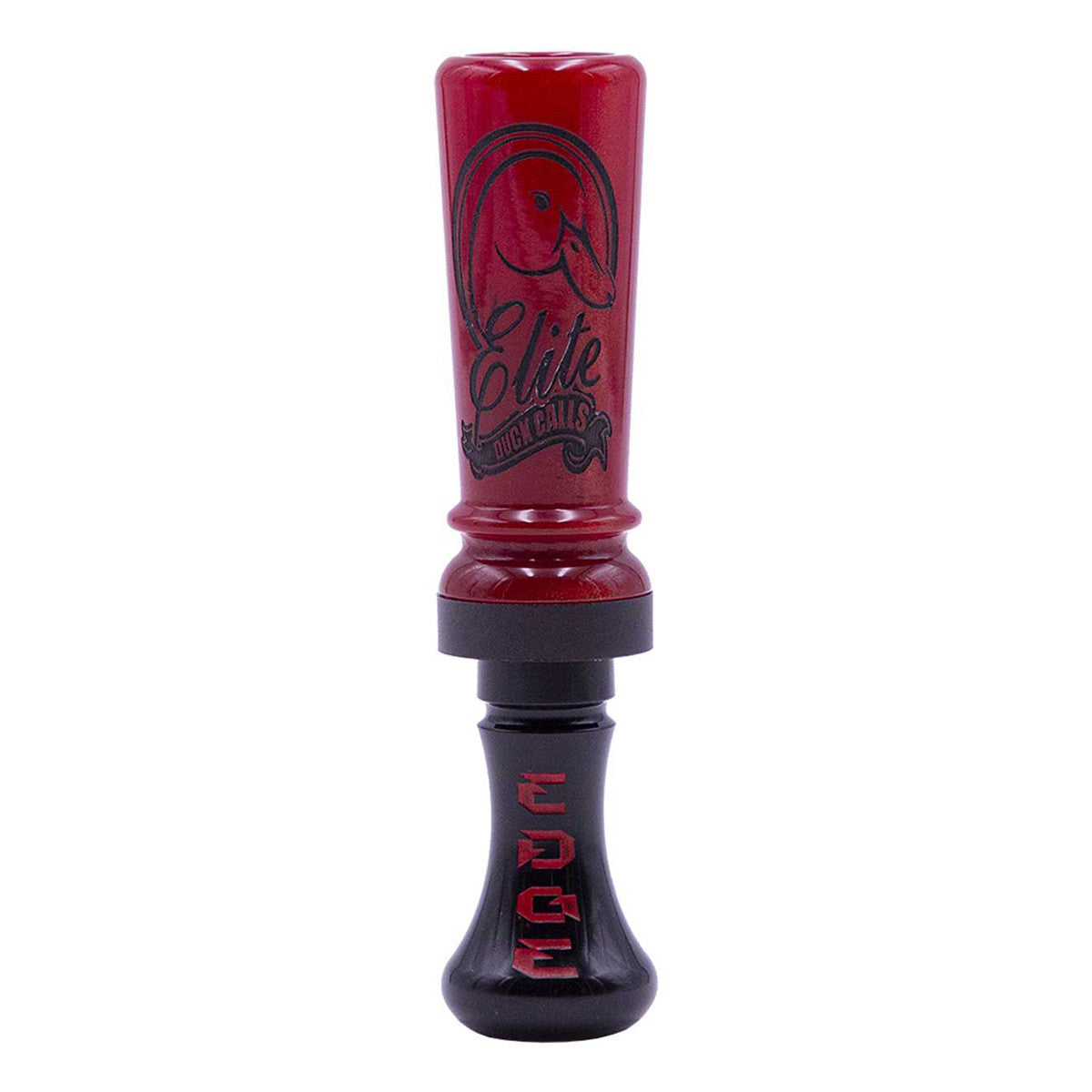 Elite Duck Calls Edge Acrylic Double Reed Duck Call Image in Red/Black