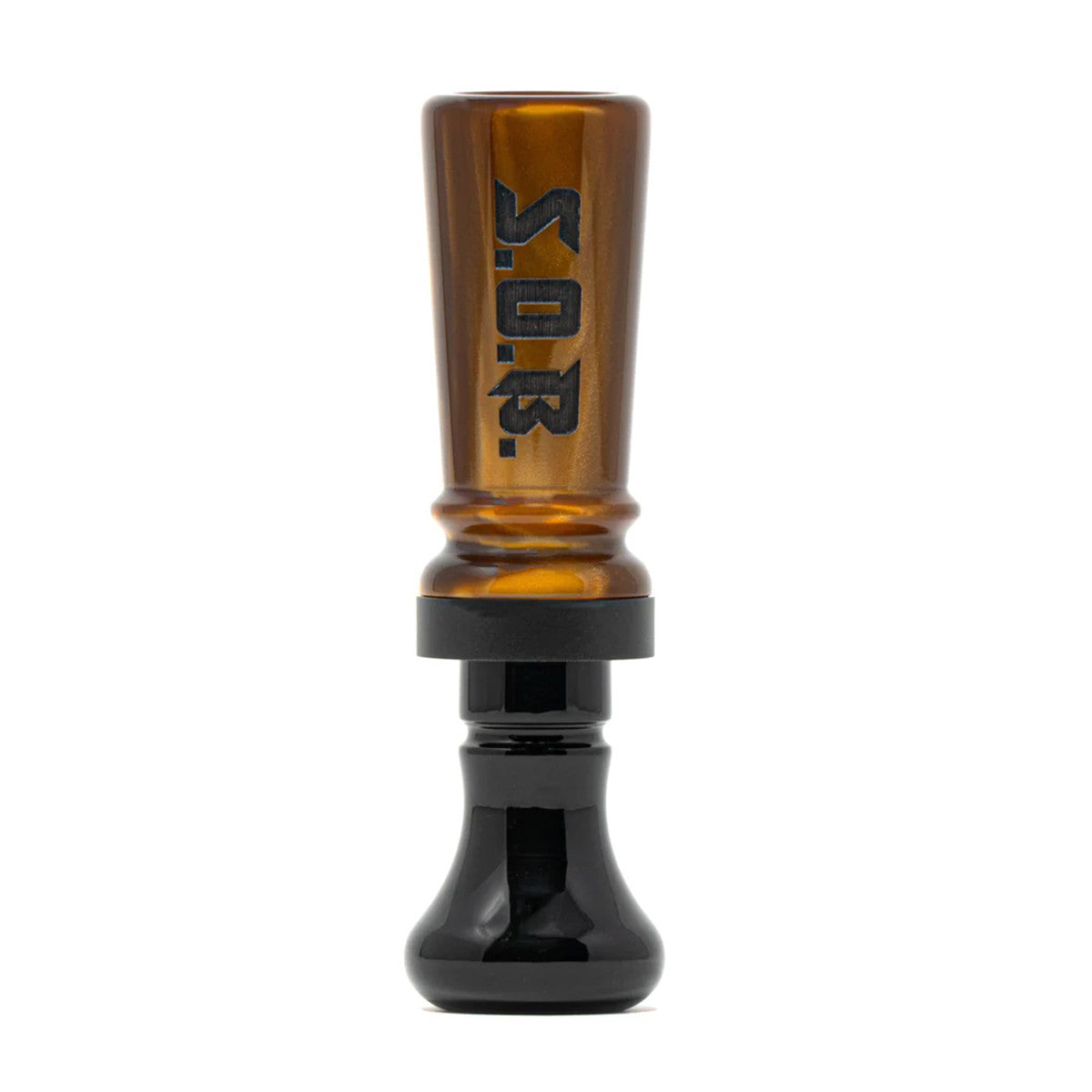 Elite Duck Calls "S.O.B." Son of the Butcher Single Reed Duck Call Image in Brown Pearl Black
