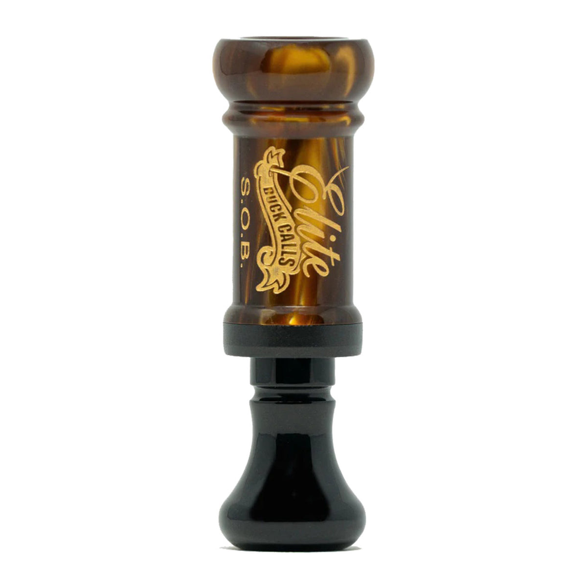 Elite Duck Calls "S.O.B." Son of the Butcher Single Reed Duck Call Image in Brown Pearl-Black
