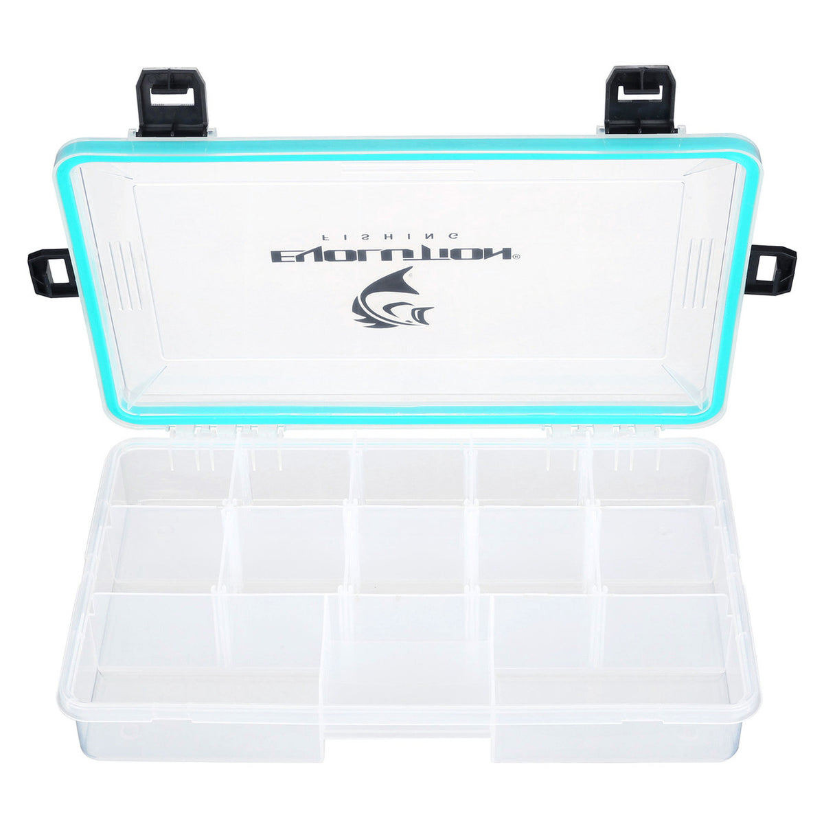 Evolution Outdoor 4-Latch Waterproof Tackle Trays Open Image