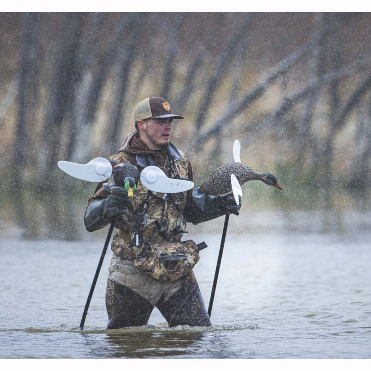 Lucky Duck Lucky Junior II 6V Spinning Wing Decoy In-the-Field Image