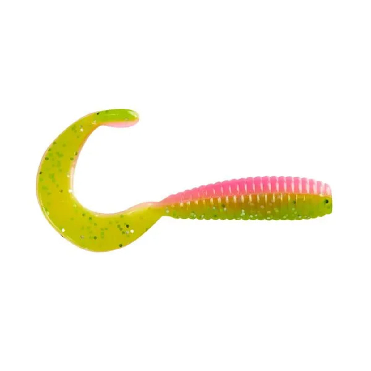 Bobby Garland Hyper Grub Crappie Fishing Grub Image in Electric Chicken