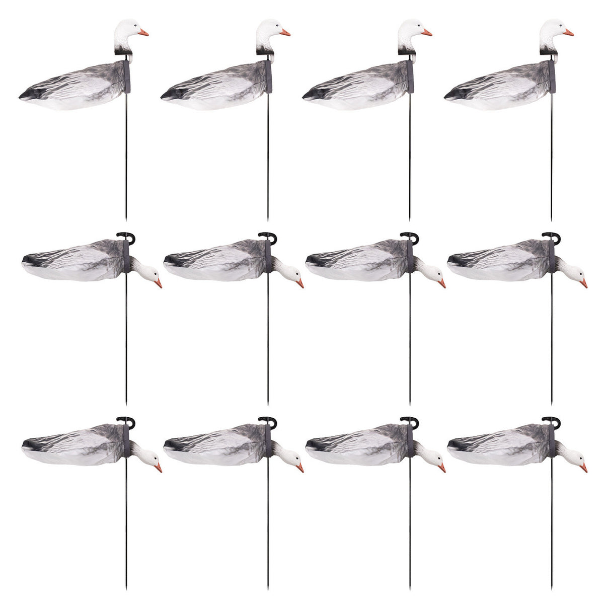 Final Approach Live Blue Goose Sock Decoys with 3D Heads 12 Pack Image