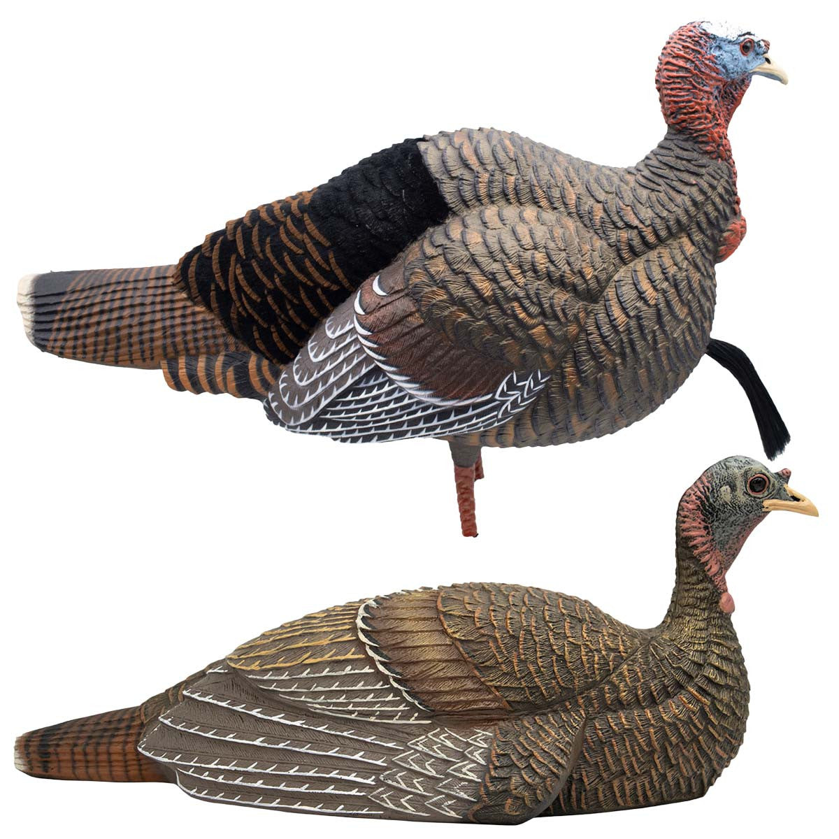 Image of the Final Approach Live Laydown Hen and Jake Turkey Decoy Bundle.