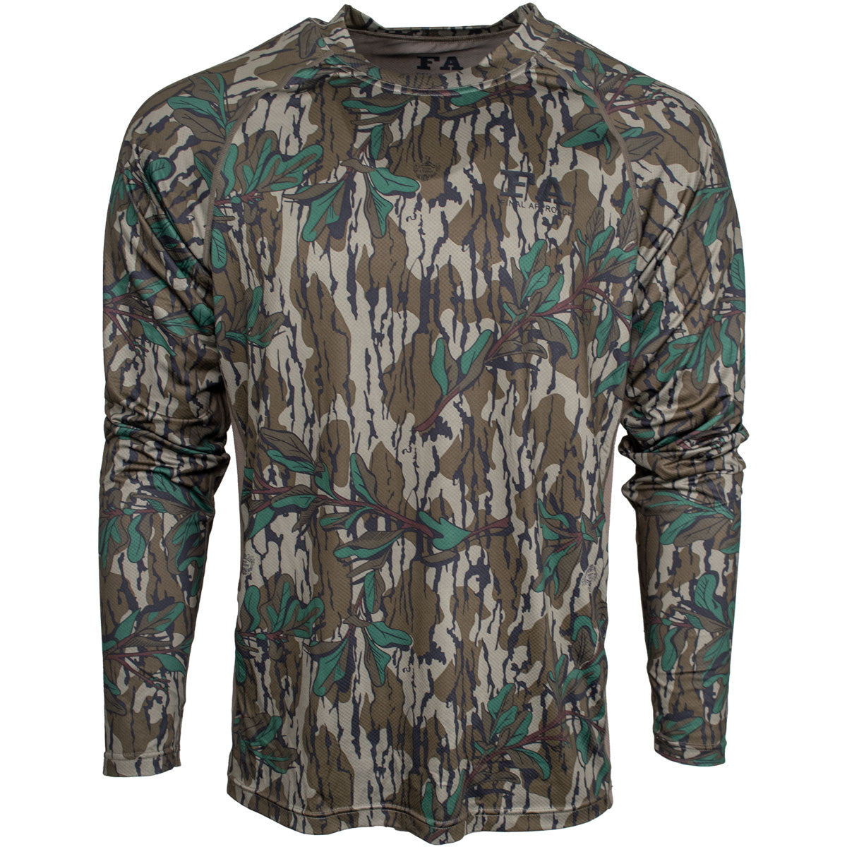 Image of Final Approach Chordata Long Sleeve Crew in Mossy Oak Greenleaf