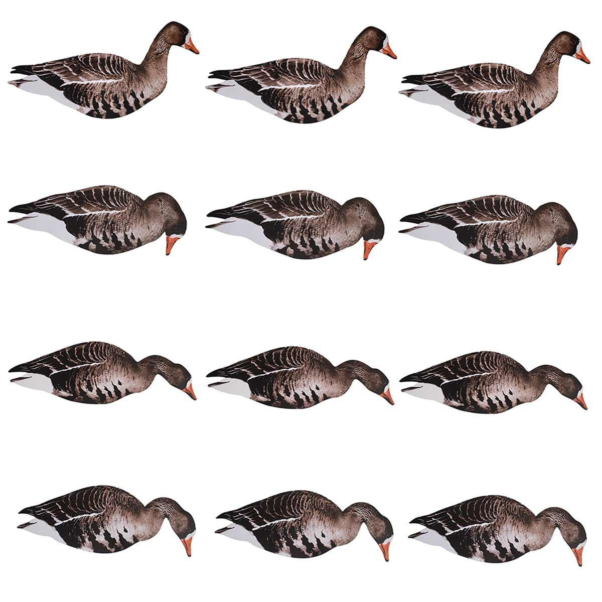 Last Pass Specklebelly Goose Silhouette Decoys - 12 Pack