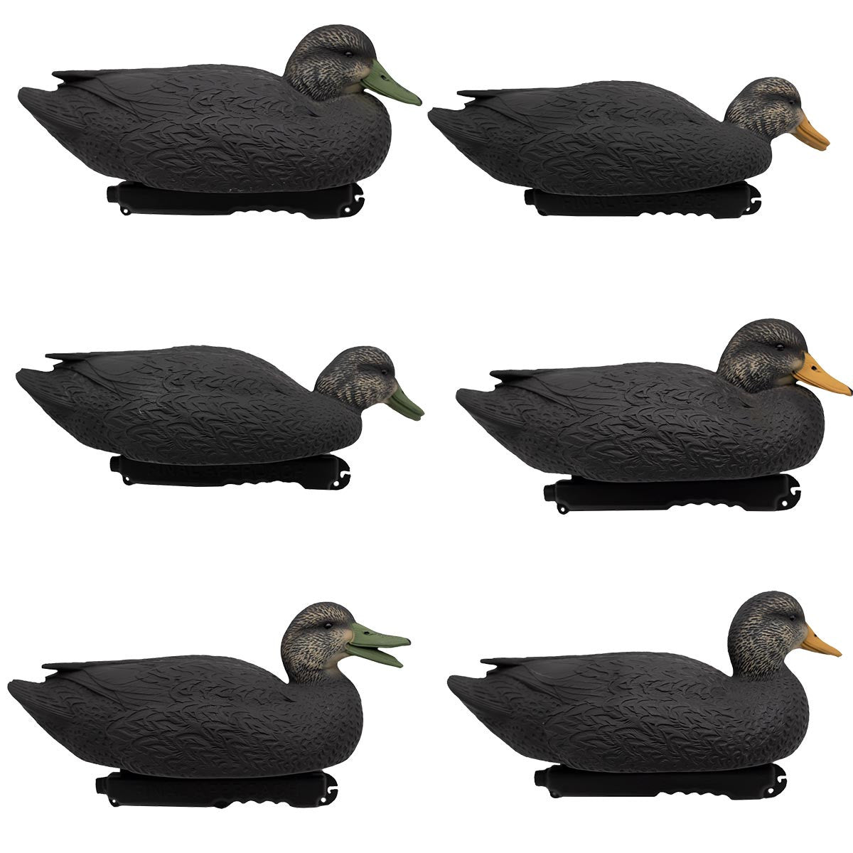 Final Approach HD Black Duck Floater Decoys, 6 Pack Image
