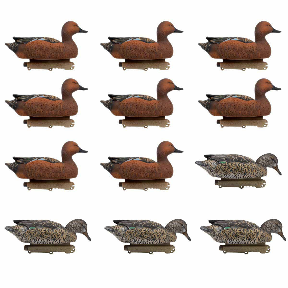Final Approach HD Cinnamon Teal Floater Decoys 12 Pack Image
