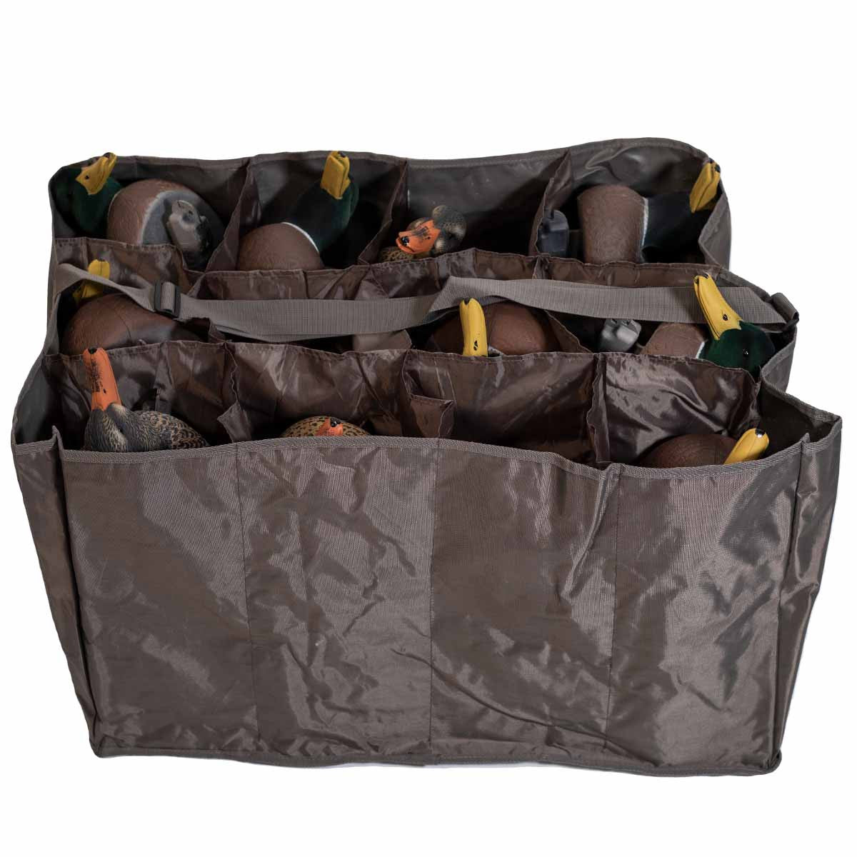 Final Approach Last Pass 12-Slot Duck Decoy Bag Image with Decoys