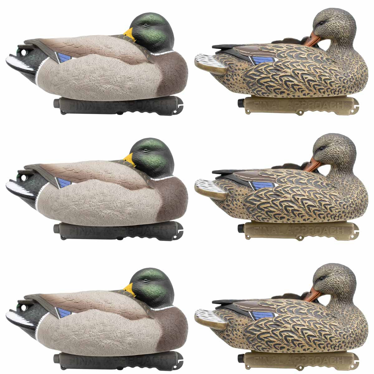 LIVE Floating Mallard Sleeper Preener, 6 Pack