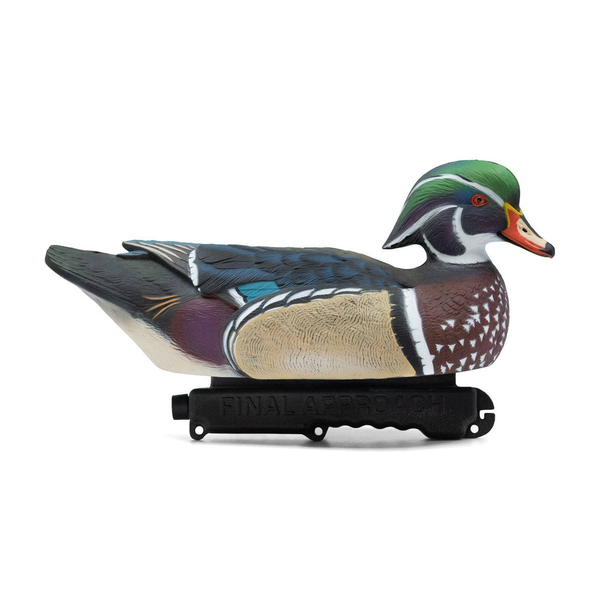 Side image of the HD Wood Ducks Floating Duck Decoys.