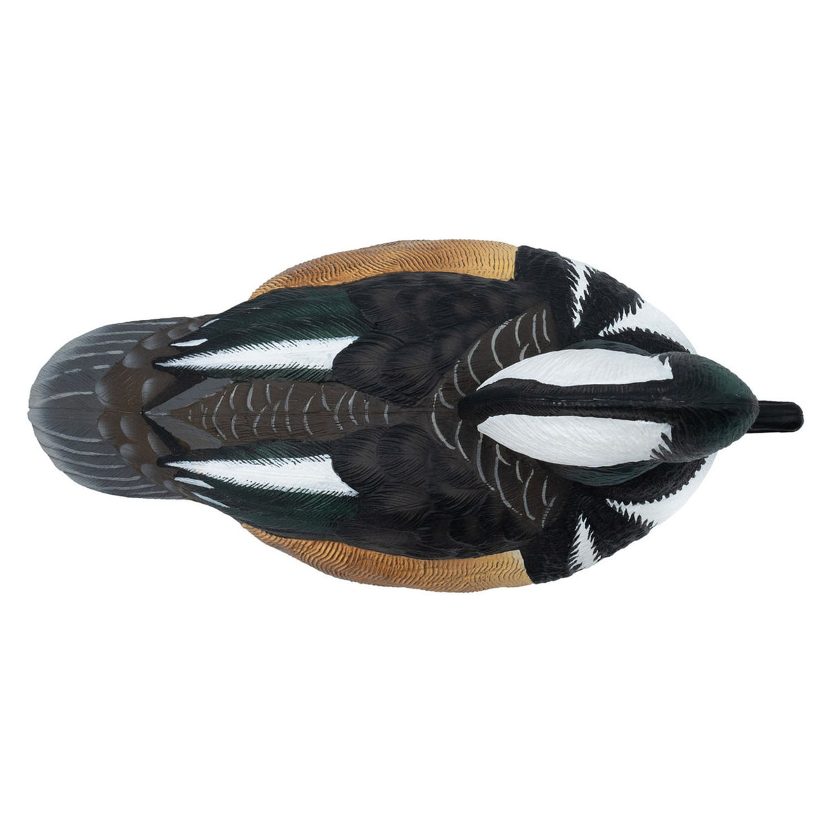 Top Image of the Live Hooded Merganser Duck Decoy.