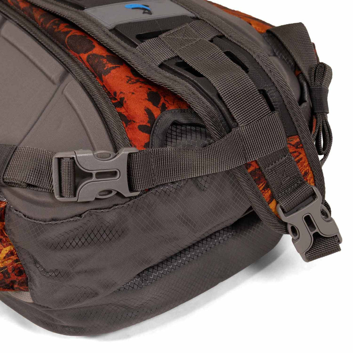 Buckle image of the Fishtacker Riverpath Sling Pack in Firestorm.