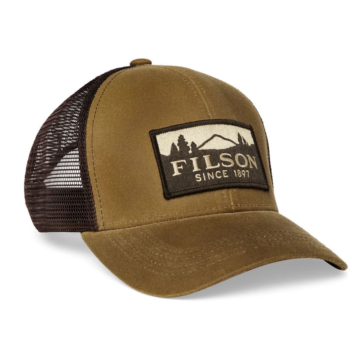 Filson Logger Mesh Cap image in Dark Tan