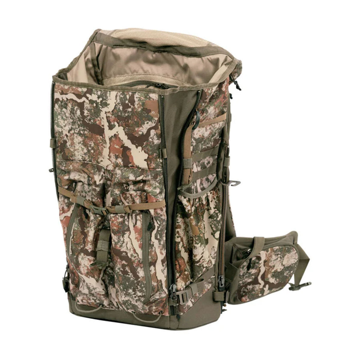 First Lite Transfer Pack Whitetail Backpack Top Open Image
