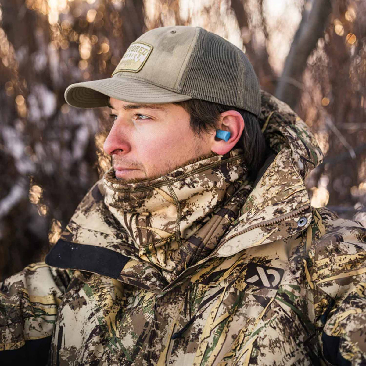First Lite Tundra Cold Weather Neck Gaiter Lifestyle Image