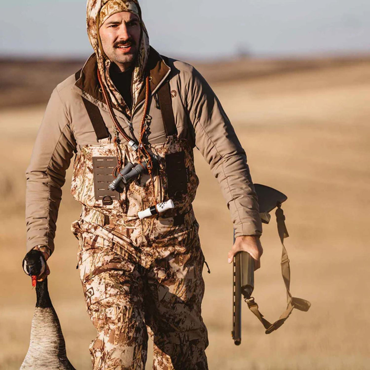 First Lite LZ Waterproof Breathable Waterfowl Bib Lifestyle Image