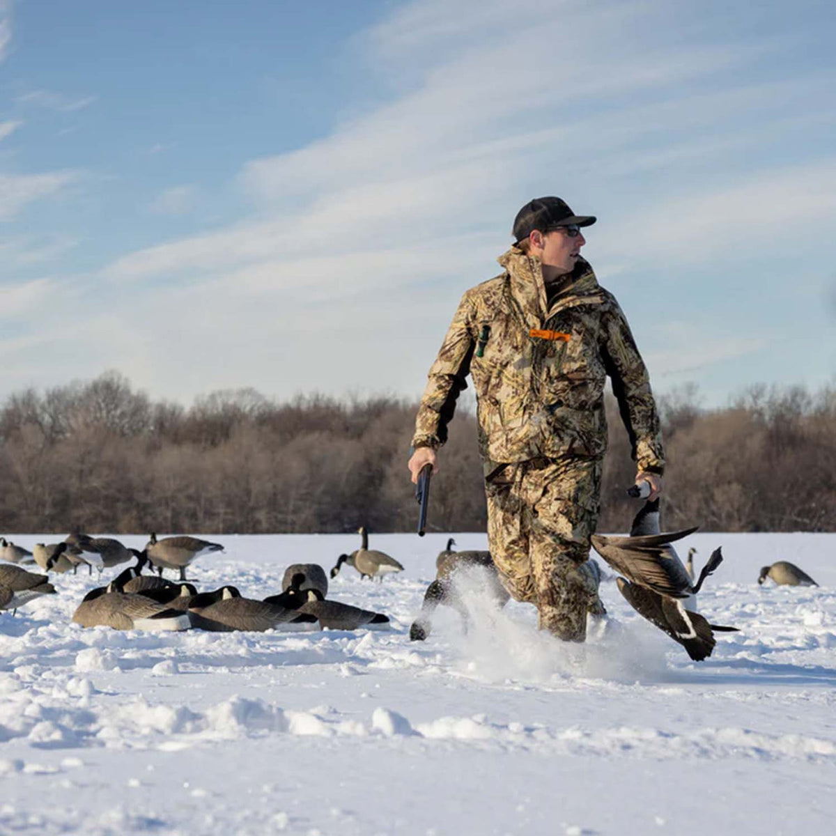 First Lite Refuge Hunting Bib In-the-Field Image