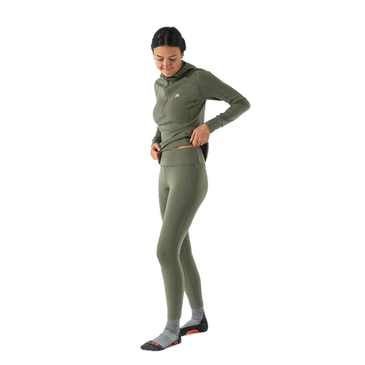 First Lite Women's Kiln Long Jane Front Model Image