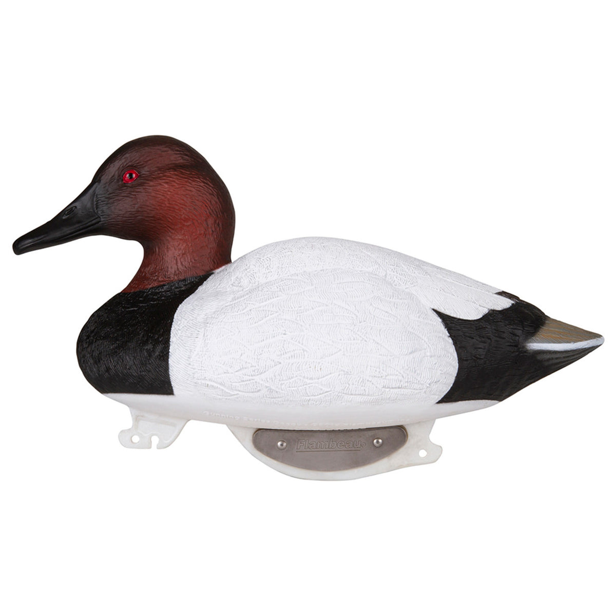 Left Side Drake Image of the Flambeau Gunning Series Foam Filled Canvasback Floating Decoy.