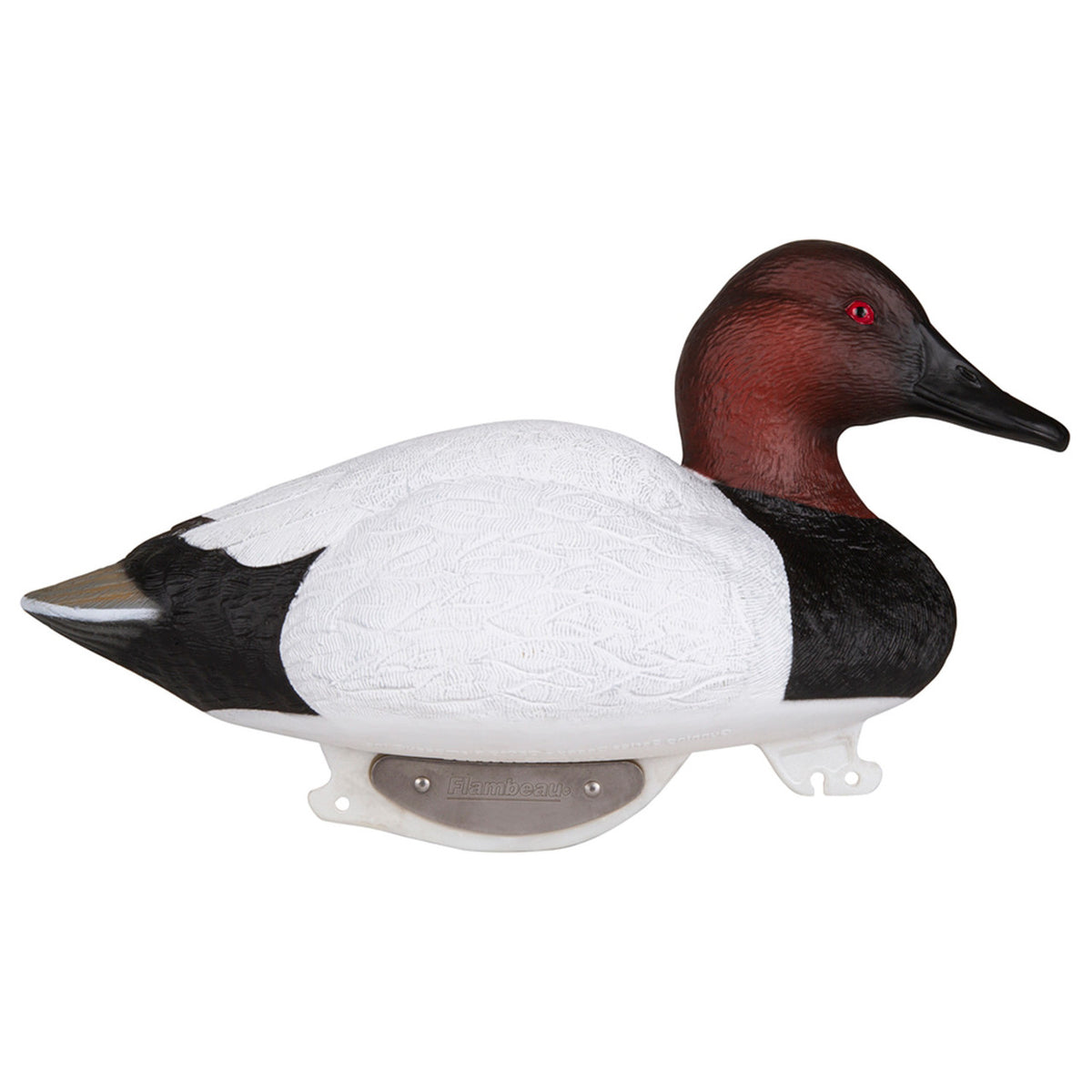 Right Side Drake Image of the Flambeau Gunning Series Foam Filled Canvasback Floating Decoy.