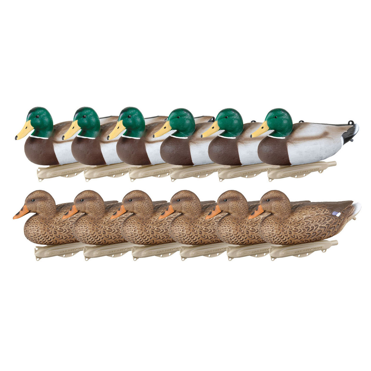 Flambeau Outdoors Storm Front 2 Classic Mallard Floating Duck Decoys - 12 Pack Image