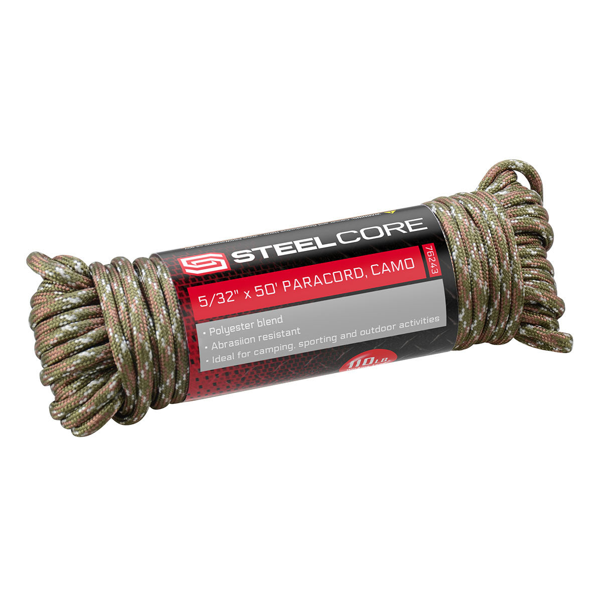 Focus-On Tools Steel Core 5/32" x 50' Polyester Paracord Image in Camo