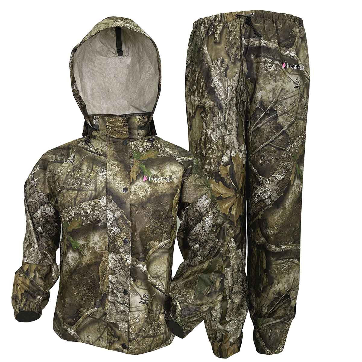 front image of Frogg Toggs Women's Classic All-Purpose Suit in Realtree APX.
