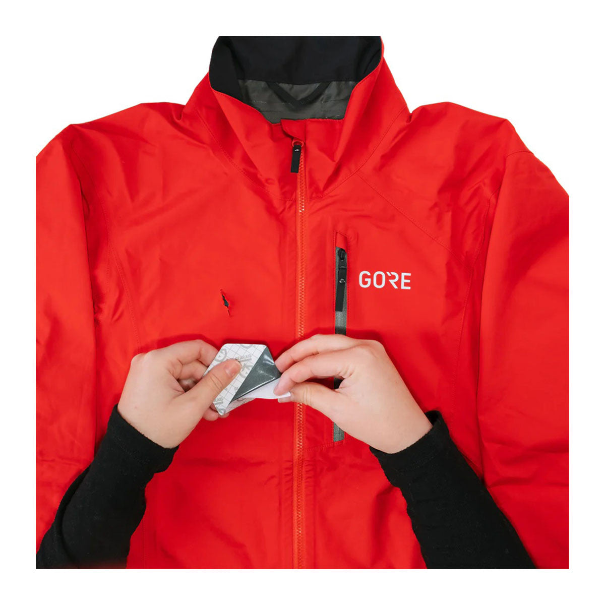Gear Aid Tenacious Tape GORE-TEX Fabric Patches Application Image