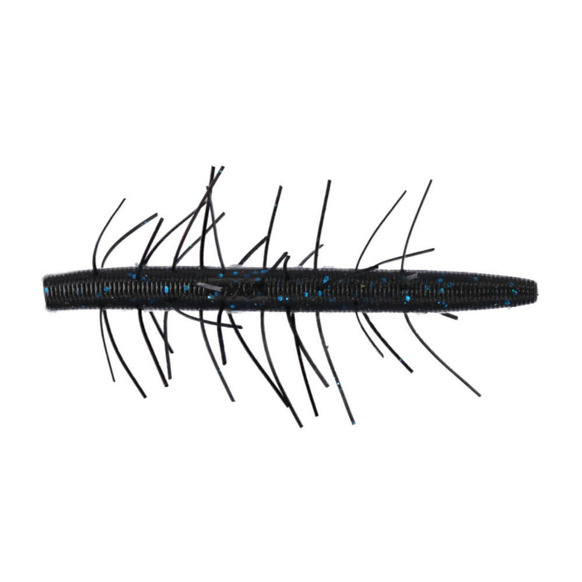 Image of Gary Yamamoto 4" Fuzzy Senko in Black Blue Flake.