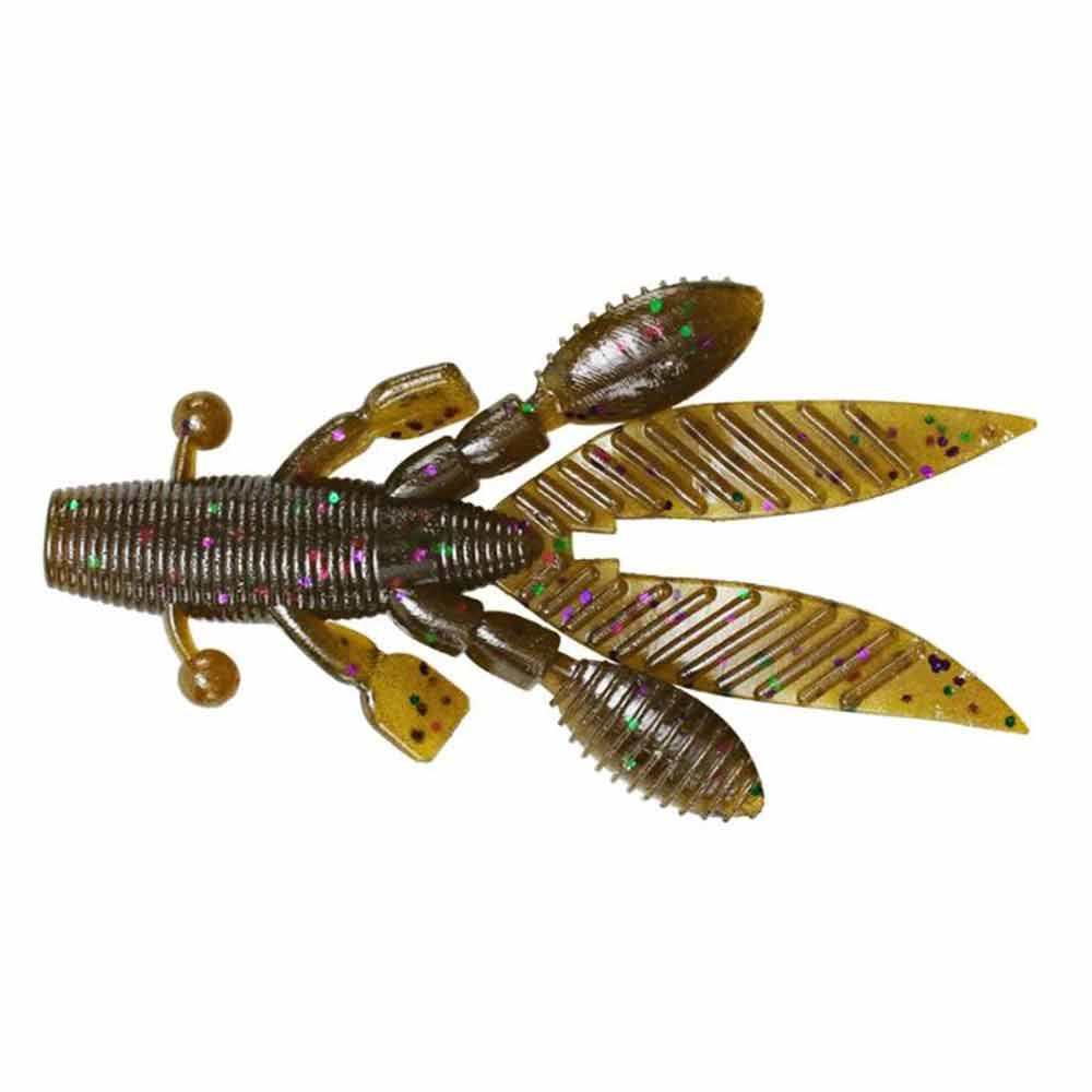 Yamamoto Flappin' Hog - 7 Pack Green Pumpkin Green Purple Flake