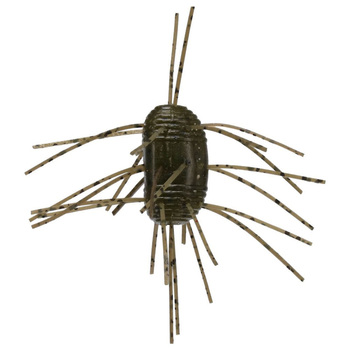 Image of Gary Yamamoto Fuzzy Nut in Green Pumpkin Black Flake.