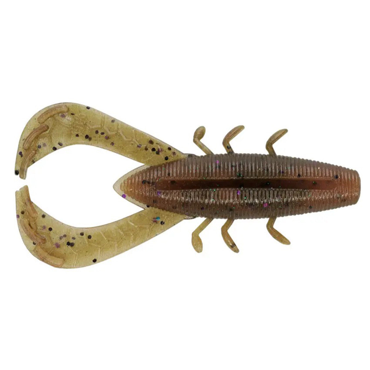 Gary Yamamoto Custom Baits 3.5" Nuki Bug Image in Dark Green Pumpkin with Amber Lam