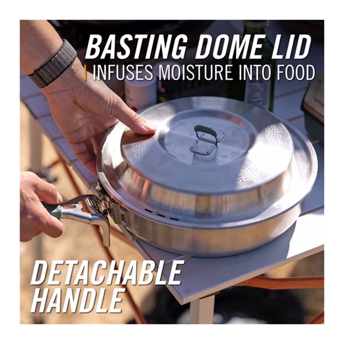 Gerber ComplEAT 16-Piece Camping Cookware Set Basting Dome Image