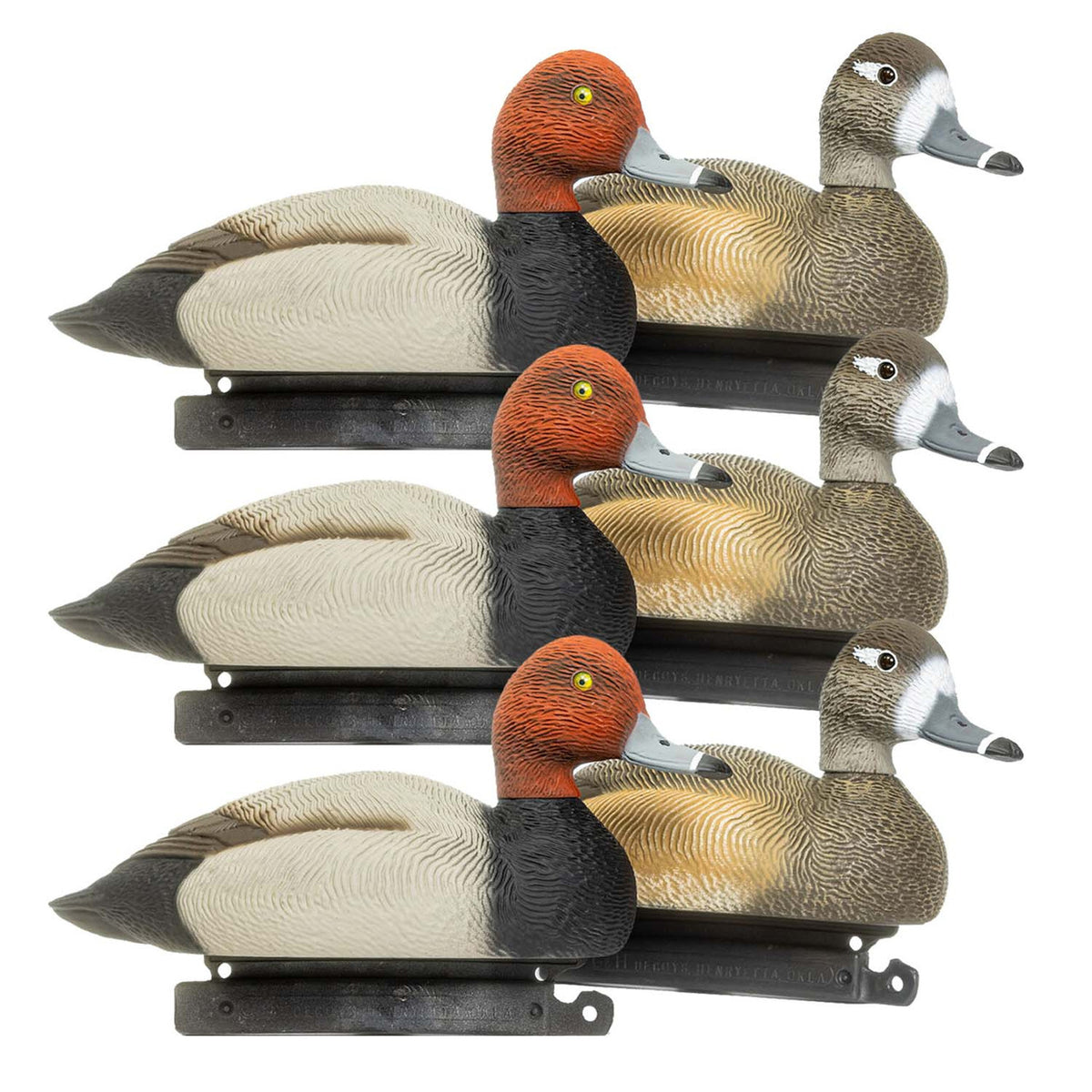 Six Pack Image of the G&H Decoys Premier Series Redhead Duck Decoys.