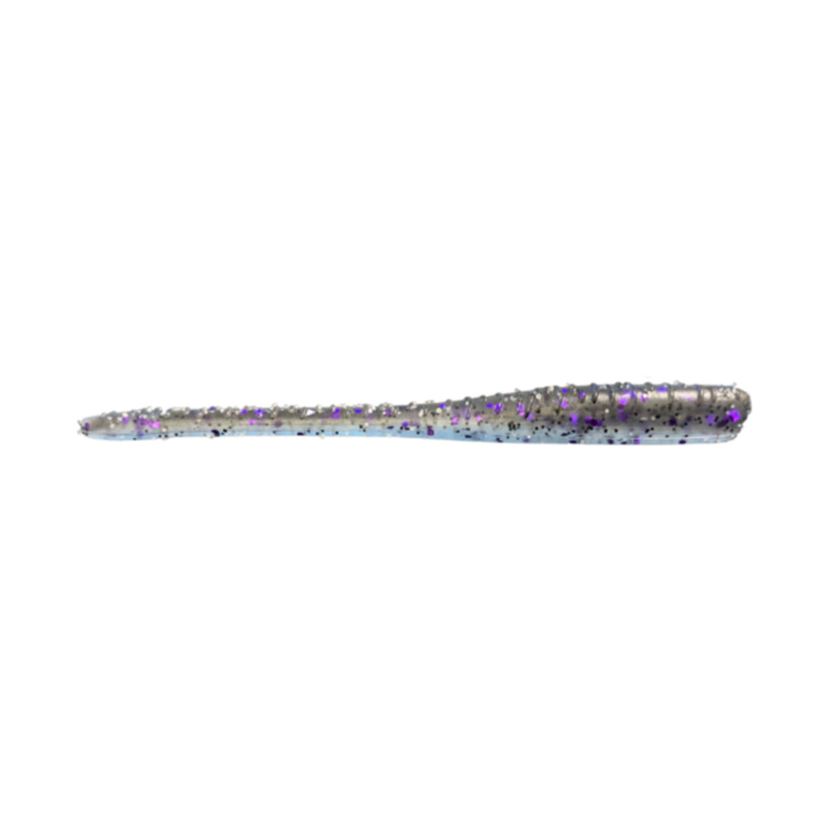 Great Lakes Finesse Drop Worm Image in Smoke Clear Purple Flake