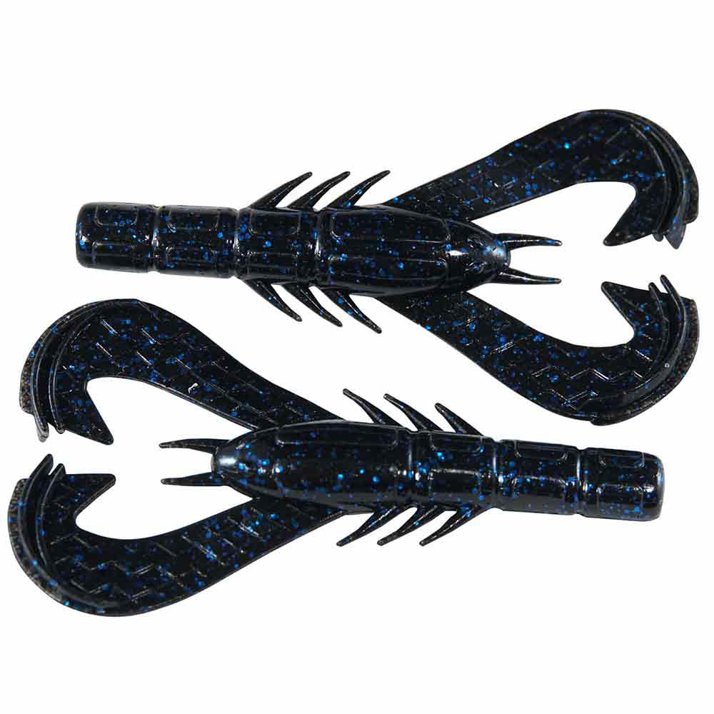Image of the Googan Baits 4" Krackin Craw in Black Blue Flake
