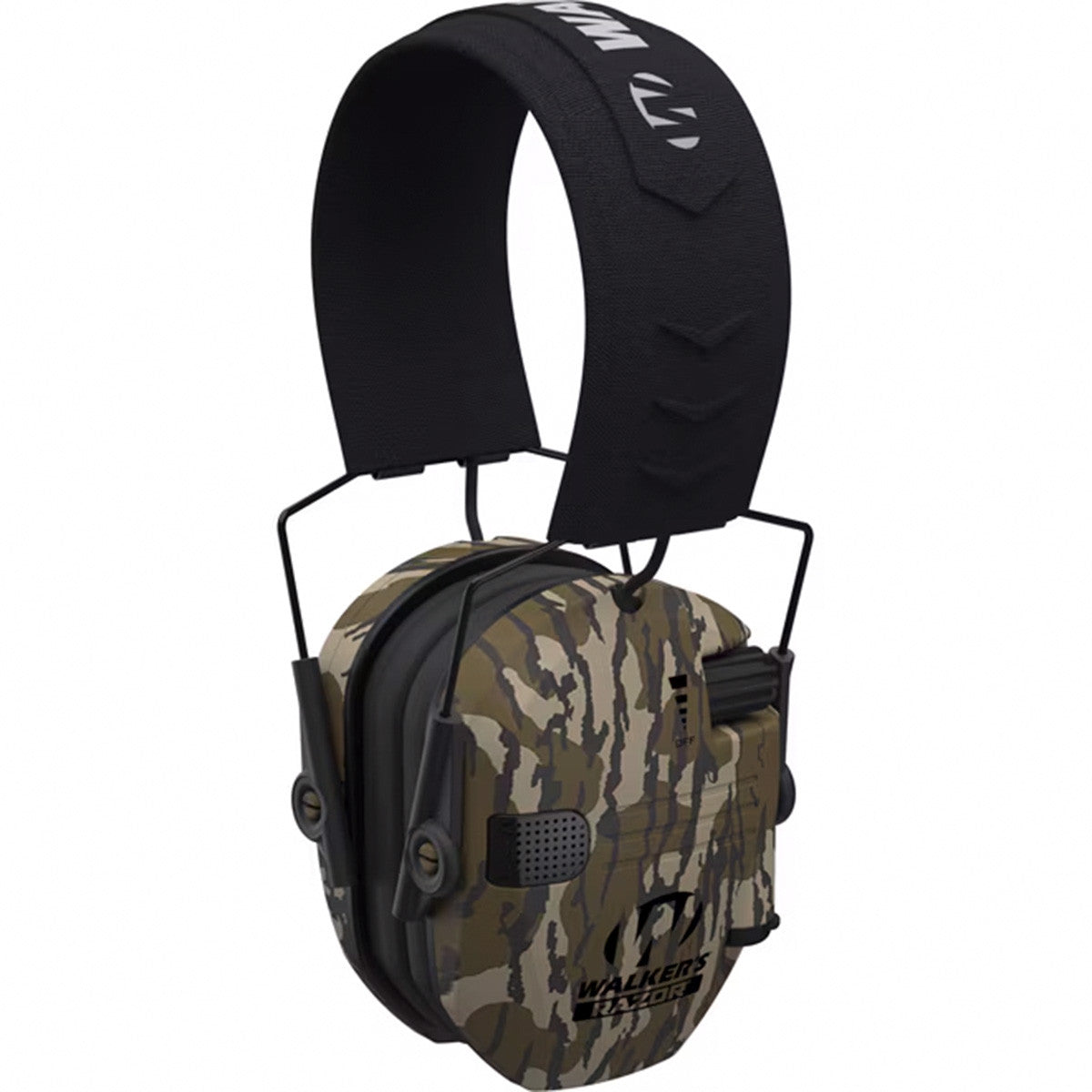 Walkers Game Ears Razor Slim Shooter Folding Muff - Mossy Oak Bottomland