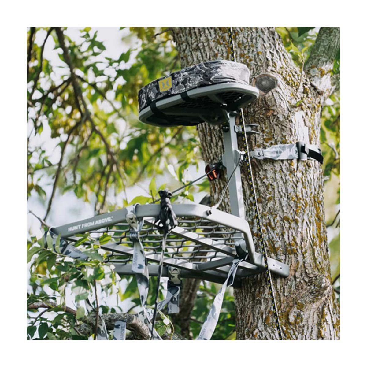 Hawk Helium XL Hang-On Treestand In Tree Image
