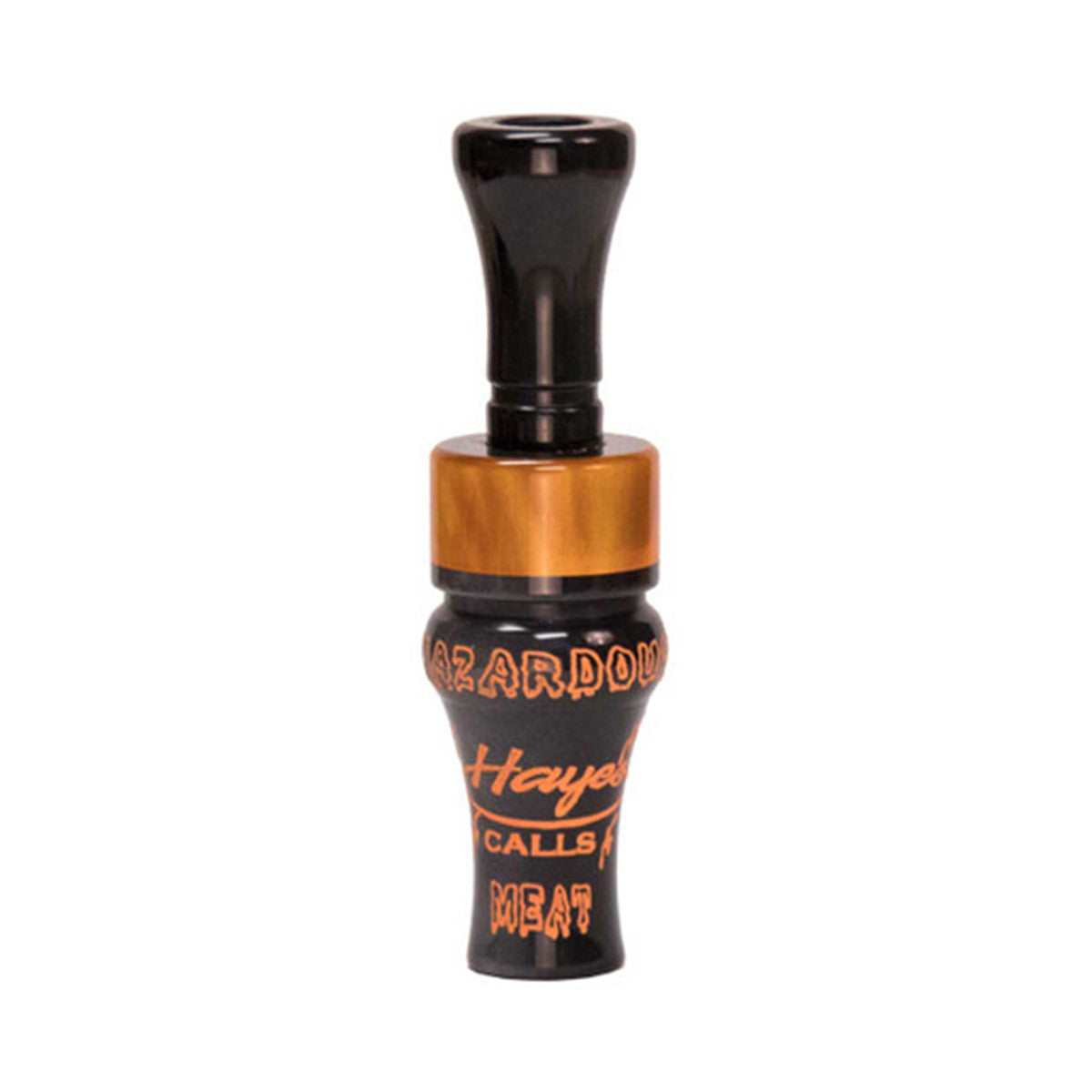 Hayes Calls Hazardous Single Reed Meat Duck Call Image in Black/Orange 