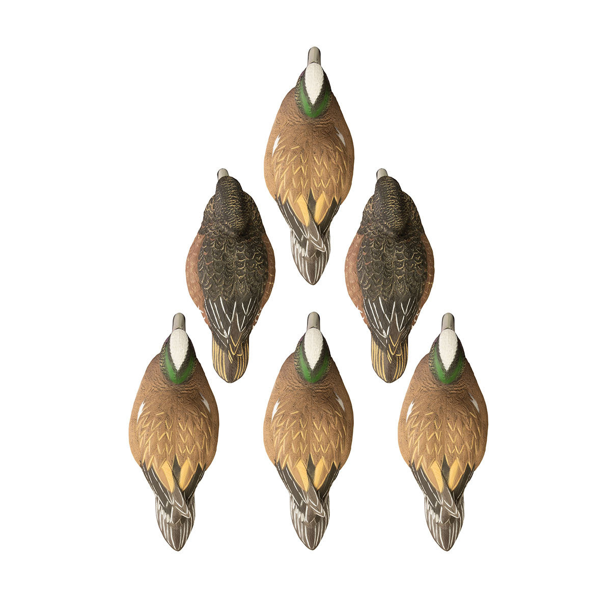Higdon Outdoors Battleship Wigeon Foam Filled Duck Decoys - 6 Pack Top View Image