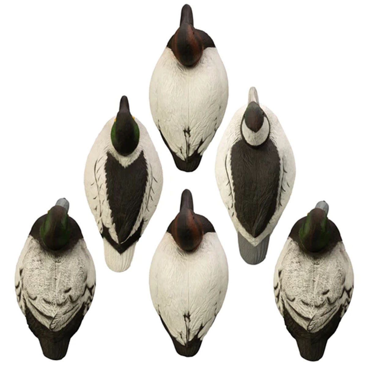 Higdon Battleship Diver Drake Foam Filled Duck Decoys 6 Pack Top View Image