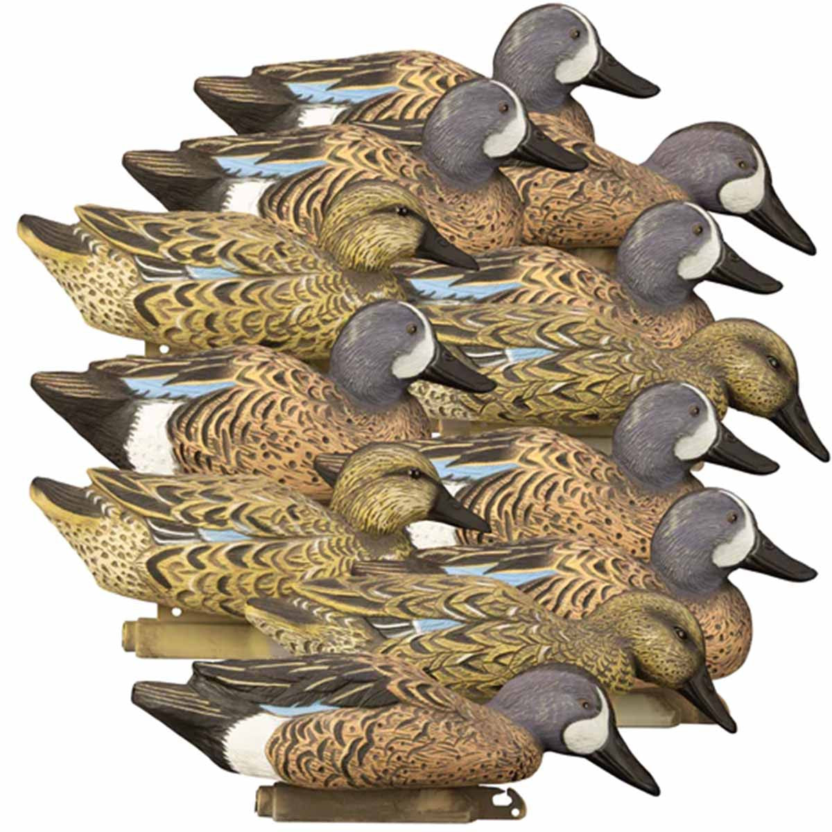 Higdon Outdoors Standard Blue-Winged Teal Foam Filled Duck Decoys, 12 Pack Image